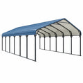 Cochera 610 x 310 x 285 cm de acero negro y policarbonato para exterior