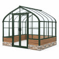 Invernadero de jardín 250 x 190 x 195 cm de aluminio y policarbonato marrón transparente con ventilación