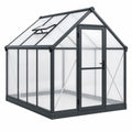 Invernadero 190 x 190 x 195 cm de aluminio gris con paneles transparentes para jardín